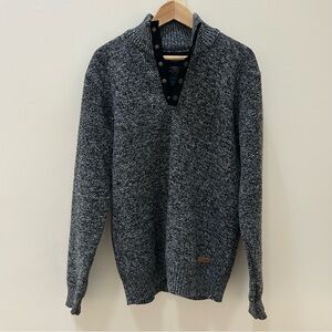 Buffalo David Bitton Men’s Charcoal V-Neck Sweater